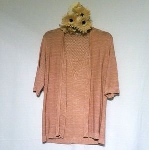 Coral Colored Large Cardigan